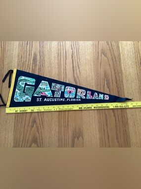 St. Augustine Florida Gatorland Navy Multicolor Felt Pennant